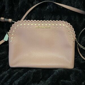 NWT Michael Kors Blush/Mauve Crossbody Bag with Gold Accents